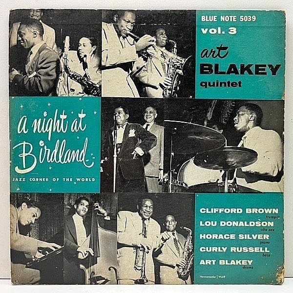 レコードメイン画像：激レア 10'' 原盤 LEXINGTON 額縁 FLAT 完全オリジナル ART BLAKEY A Night At Birdland, Vol.3 (Blue Note BLP 5039) Clifford Brown ほか