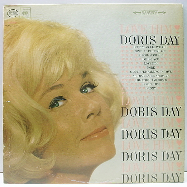 レコードメイン画像：初回 黒文字 2eye Orig. DORIS DAY Love Him (Columbia / CS 8931) '64 バラード中心の恋愛歌集