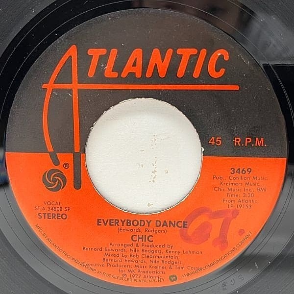 レコードメイン画像：【DISCO CLASSIC】USオリジナル 7インチ CHIC Everybody Dance / Est-Ce Que C'est Chic ('77 Atlantic) NY産ディスコ フリーソウル