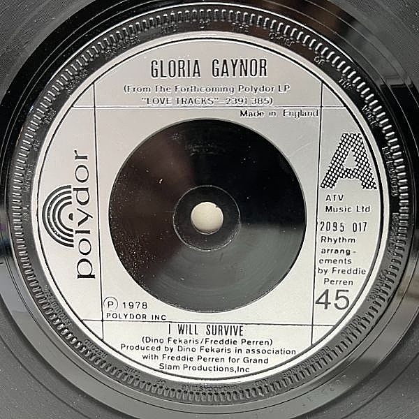 レコードメイン画像：美盤!! UKオリジナル 7インチ GLORIA GAYNOR I Will Survive ('78 Polydor) グロリア・ゲイナー 恋のサバイバル 45RPM.