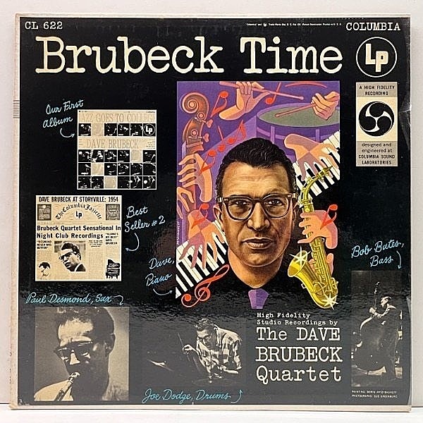 レコードメイン画像：レアな美盤!! MONO 深溝 コーティング DAVE BRUBECK QUARTET Brubeck Time (Columbia CL 622) w/ Paul Desmond 初期のカルテット演奏