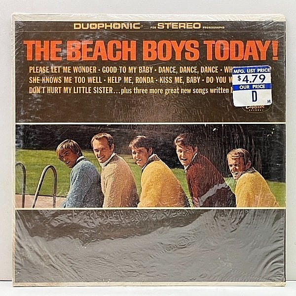 レコードメイン画像：シュリンク良好!! 虹リム USオリジナル THE BEACH BOYS Today ('65 Capitol T 2269) ビーチ・ボーイズ・トゥデイ 米 初回 Duophonic