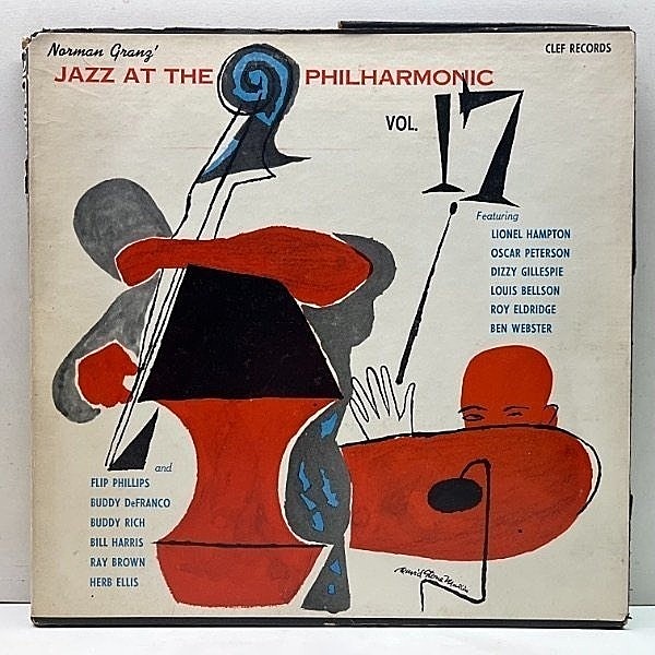 レコードメイン画像：入手難【12 Photos 封筒付き】3LP BOX 米オリジナル『Norman Granz' Jazz At The Philharmonic Vol.17』Ben Webster, Flip Phillips