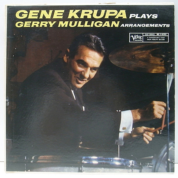 レコードメイン画像：ほぼ美盤!! MONO 1stトランペッター 深溝 USオリジナル GENE KRUPA Plays Gerry Mulligan Arrangements | PHIL WOODS, HANK JONES ほか