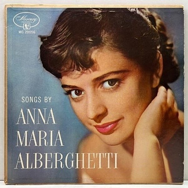 レコードメイン画像：美盤!! MONO 1st 黒銀ラベ 深溝 USオリジナル ANNA MARIA ALBERGHETTI Songs By ('55 Mercury) アナ・マリア・アルバゲッティ 1st デビュー