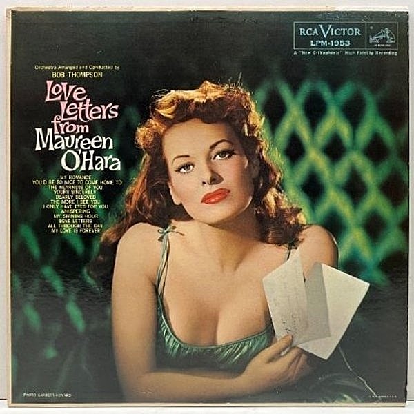 レコードメイン画像：良好!! USオリジナル MONO 深溝 MAUREEN O'HARA Love Letters From ('59 RCA LPM-1953) モーリン・オハラ arr. BOB THOMPSON