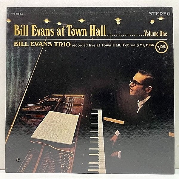 レコードメイン画像：良好!! VANGELDER刻印 USオリジ BILL EVANS At Town Hall, Volume One ('66 Verve V6-8683) w/ Chuck Israels, Arnold Wise ピアノトリオ