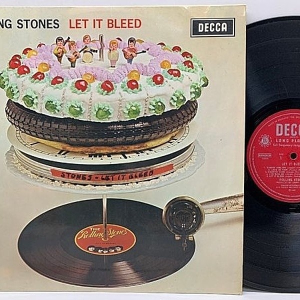 レコードメイン画像：入手難【Unbox・Open Decca】MONO 2A/1A UKオリジ ROLLING STONES Let It Bleed (Decca LK 5025) w/ 大判ポスター、モノラル専用インナー*