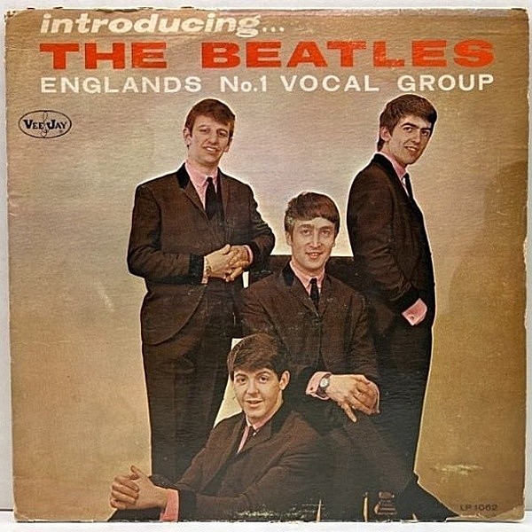 レコードメイン画像：【MONO 深溝 虹リム Brackets】US初期プレス THE BEATLES Introducing ('63 VeeJay) Version 2 米モノラル AudioMatrix刻印 プレイ良好！