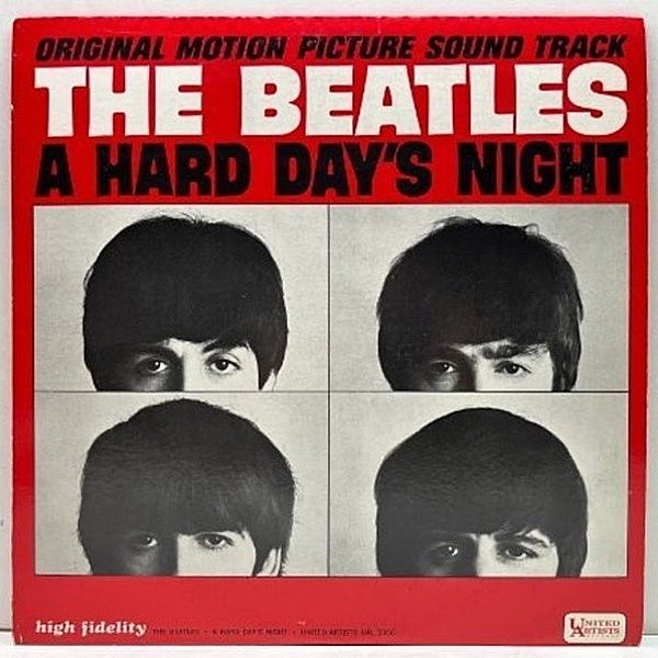 レコードメイン画像：美ジャケ＆美再生!! MONO 英番1桁 USオリジナル THE BEATLES A Hard Day's Night ('64 United Artists) 初回THIS BOYオンリー 米モノラル