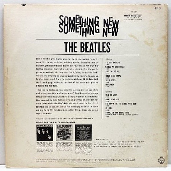 洋楽 beatles something new us mono SOMETHING NEW/BEATLES/ビートルズ｜OLD ROCK｜ディスクユニオン