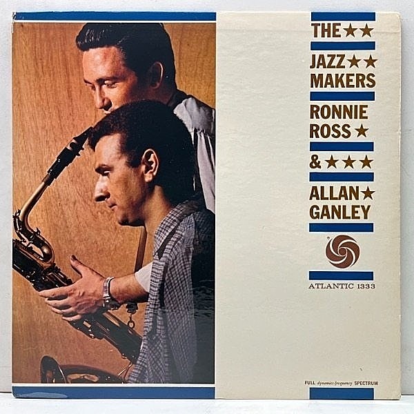 レコードメイン画像：レアな美品!! MONO 初版 白ファン 深溝 オリジナル RONNIE ROSS & ALLAN GANLEY The Jazz Makers ('60 Atlantic 1333) w/ Stan Jones