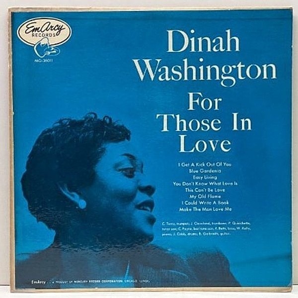 レコードメイン画像：激レア 完全オリジナル 初版 [YMG, 銀縁, 大ドラマー, 青バック] DINAH WASHINGTON For Those In Love (EmArcy MG 36011) w/ CLARK TERRY