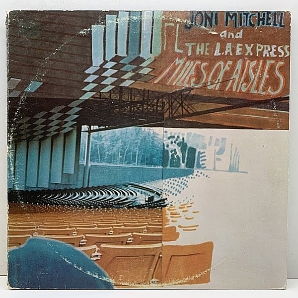 レコードメイン画像：良好盤!! 2LP Wマーク無し＆有り AB規格 USオリジ JONI MITCHELL & L.A. EXPRESS Miles Of Aisles ('74 Asylum) マイルズ・オブ・アイルズ
