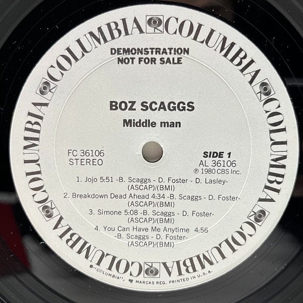 BOZ SCAGGS / Middle Man (LP) / Columbia | WAXPEND RECORDS