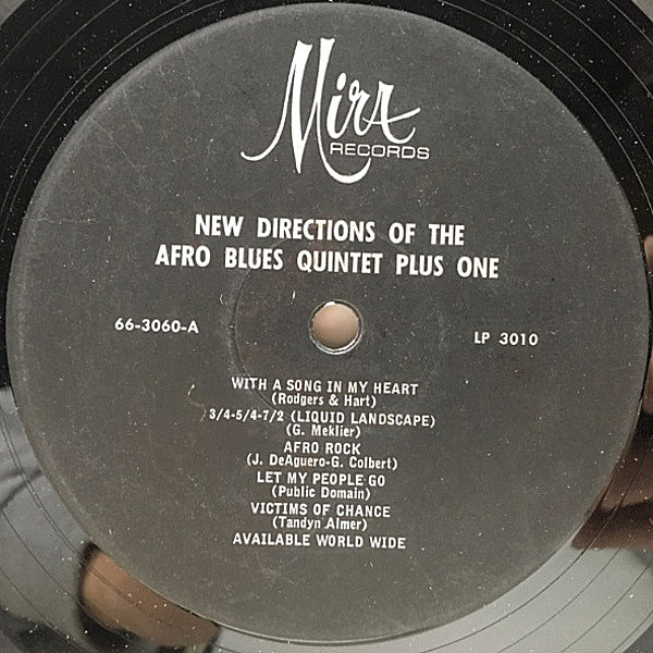 AFRO BLUES QUINTET / New Directions Of The Afro Blues Quintet Plus