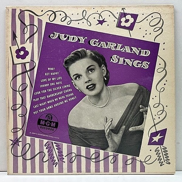 レコードメイン画像：良好!! FLAT 米オリジナル 10インチ JUDY GARLAND Sings ('51 MGM E82) ジュディ・ガーランドの瑞々しい初期の名唱