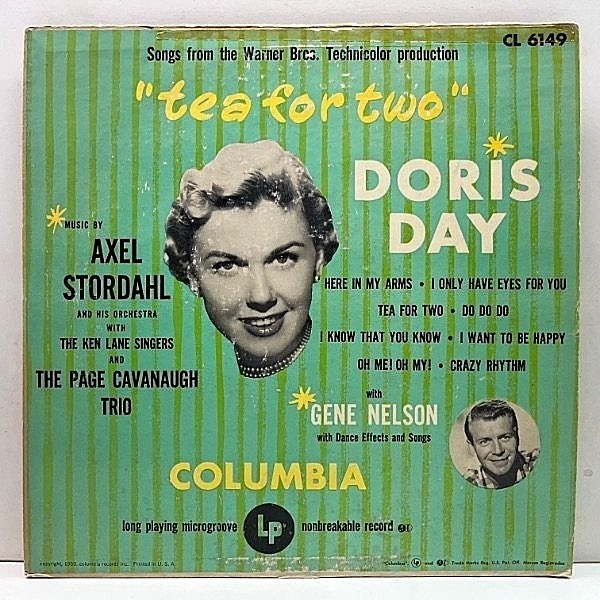 レコードメイン画像：【名曲 : 二人でお茶を】10'' 原盤 FLAT 深溝 USオリジナル DORIS DAY Tea For Two ('50 Columbia CL 6149) ドリス・デイ