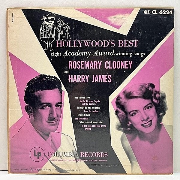 レコードメイン画像：レアな良好盤!! FLAT 10インチ 原盤 USオリジナル ROSEMARY CLOONEY And HARRY JAMES Hollywood's Best ('52 Columbia CL 6224) 名盤