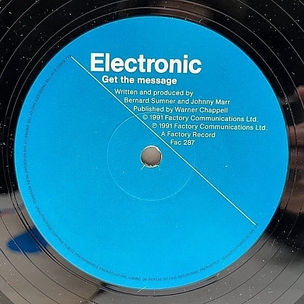 ELECTRONIC / Get The Message (12) / Factory | WAXPEND RECORDS