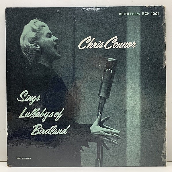レコードメイン画像：US 完全オリジナル FLAT 初版リーフ CHRIS CONNOR Sings Lullabys Of Birdland w/ ELLIS LARKIN TRIO (Bethlehem) BURT GOLDBLATT