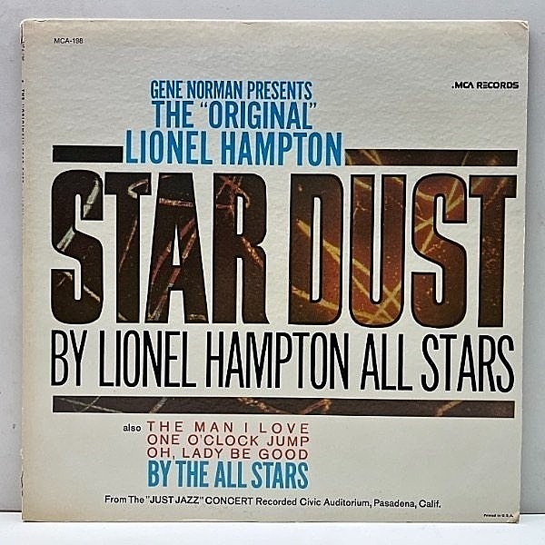 レコードメイン画像：美品!! USプレス LIONEL HAMPTON Stardust [Just Jazz] w/ Willie Smith, Barney Kessel, Charlie Shavers ほか