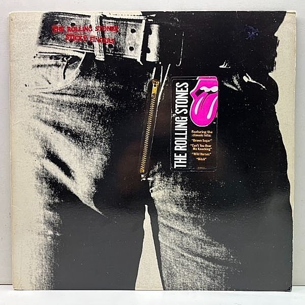 レコードメイン画像：プロモ USプレス ROLLING STONES Sticky Fingers ('86 FC 40488) "Brown Sugar" 収録 Printed zipper アンディ・ウォーホル