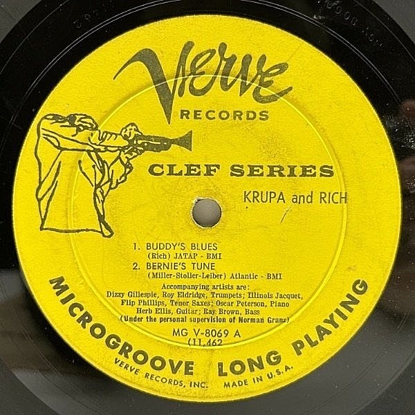 gene ＬＰレコード　97年オリジナル GENE KRUPA / BUDDY RICH / Krupa And Rich (LP) / Verve