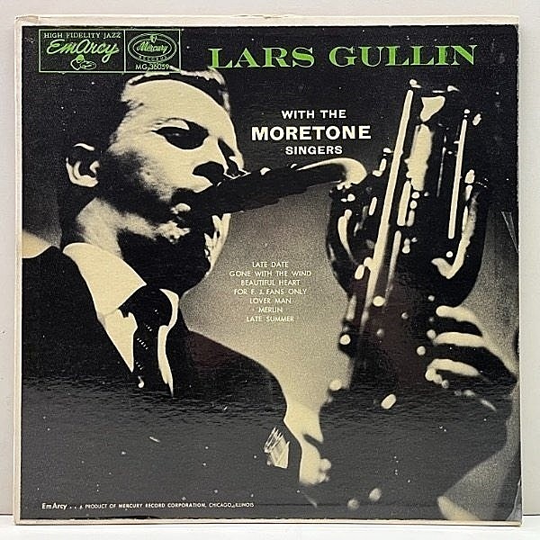 レコードメイン画像：【w/Bengt Hallberg】レアな美品!! MONO 小ドラマー 深溝 USオリジナル LARS GULLIN With The Moretone Singers ('55 EmArcy MG 36059)