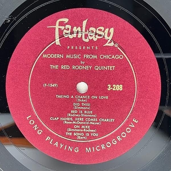 USオリジナル MONO 深溝RED RODNEY QUINTET Modern RED RODNEY / Modern Music From Chicago (LP) / Fantasy