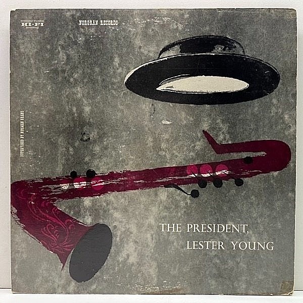 レコードメイン画像：【プレスのワンホーン極上盤】良再生!! US 黄Norgran MONO 深溝 LESTER YOUNG The President (MG N 1005) w/ Oscar Peterson Quartet