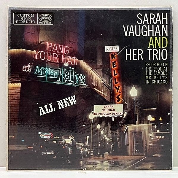 レコードメイン画像：良好!! MONO 深溝 US初期プレス SARAH VAUGHAN AND HER TRIO At Mister Kelly's ('58 Mercury) ROY HAYNESトリオとの絶品Live