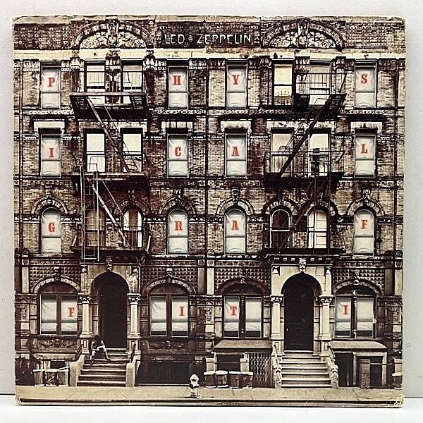 レコードメイン画像：2LP 初版 W無し USオリジナル LED ZEPPELIN Physical Graffiti ('75 Swan Song) ギミック 特殊ジャケ PR刻印 米 初回プレス ROCKEFELLER