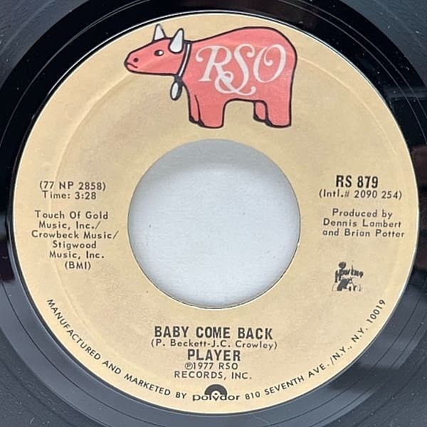 レコードメイン画像：【ドラムブレイク！最高の哀愁メロウ】美盤!! 7'' USオリジ PLAYER Baby Come Back ('77 RSO) プレイヤー／ベイビー・カム・バック 45RPM