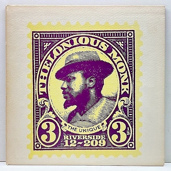 レコードメイン画像：レアな美品【INC無し・初期の青ラージ・深溝】THELONIOUS MONK The Unique (Riverside RLP 12-209) w/ Oscar Pettiford, Art Blakey