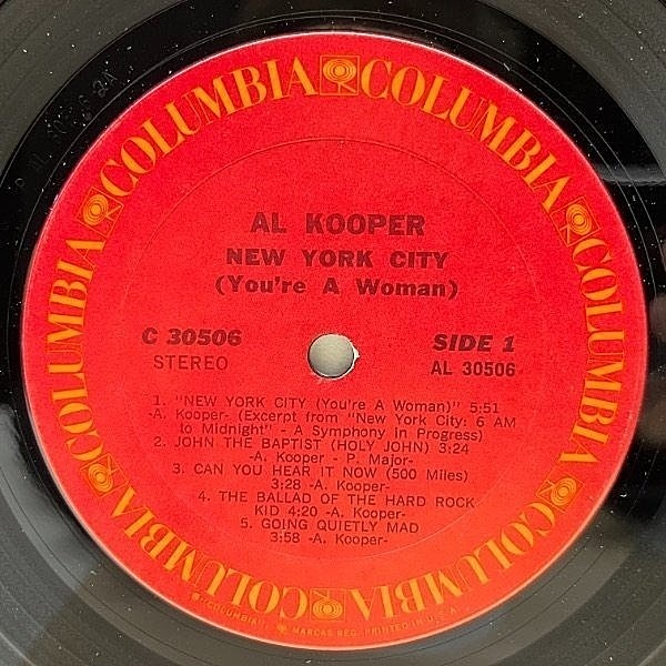 AU PAIRS 輸入12inch レコード　1981年 AL KOOPER / New York City (You're A Woman) (LP) / Columbia