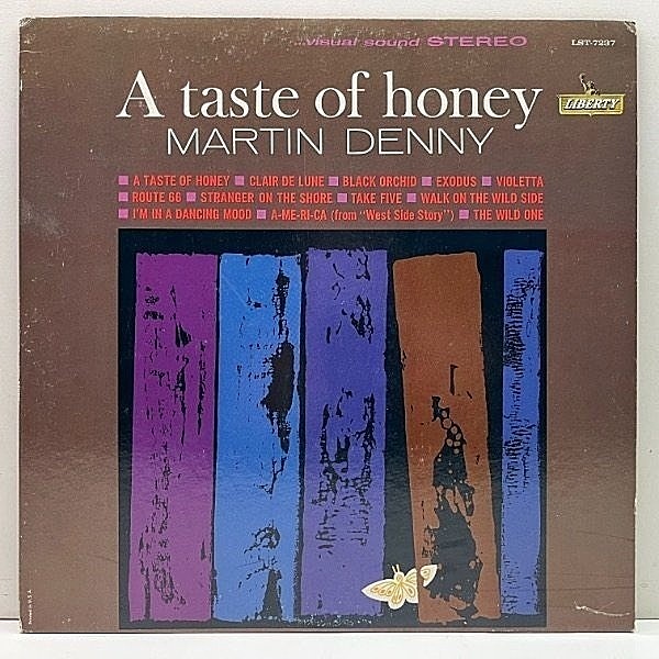 レコードメイン画像：【異色のジャズコンボ作品】USオリジナル 虹ツヤ MARTIN DENNY Taste Of Honey! ('62 Liberty) マーティン・デニー 米 初回プレス