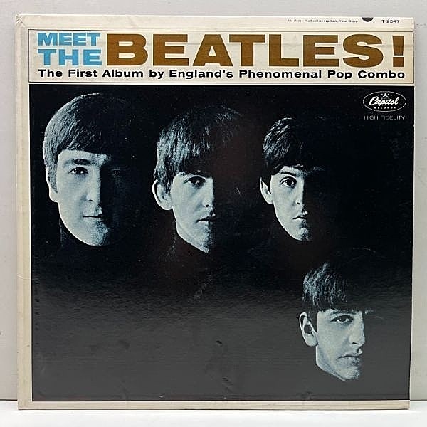 レコードメイン画像：希少な極美ジャケ＆良好盤!! MONO 虹ラベ USオリジナル THE BEATLES Meet The Beatles ('64 Capitol) BMIクレジット1曲タイプ 茶文字ジャケ