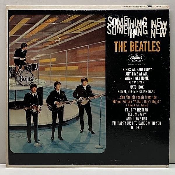 レコードメイン画像：良再生!! USオリジナル MONO 初版 虹ラベ THE BEATLES Something New ('64 Capitol) I Want To Hold Your Hand 独語Ver. 米 初回 モノラル