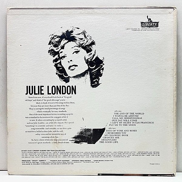 稀少プロモUSオリジナルナンバーJulie Londonジュリーロンドンレコード 稀少プロモUSオリジナルナンバーJulie Londonジュリーロンドン