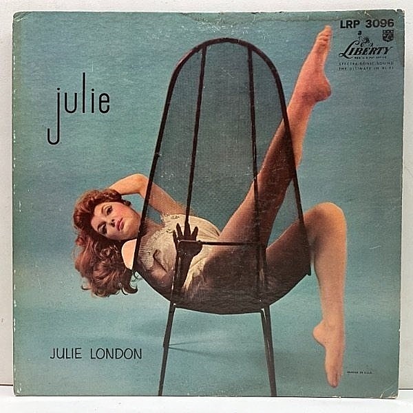 レコードメイン画像：良再生!音抜群! MONO 初版リング・ターコイズ 深溝 USオリジナル JULIE LONDON Julie ('58 Liberty) ジュリー・ロンドン 米 初回 モノラル