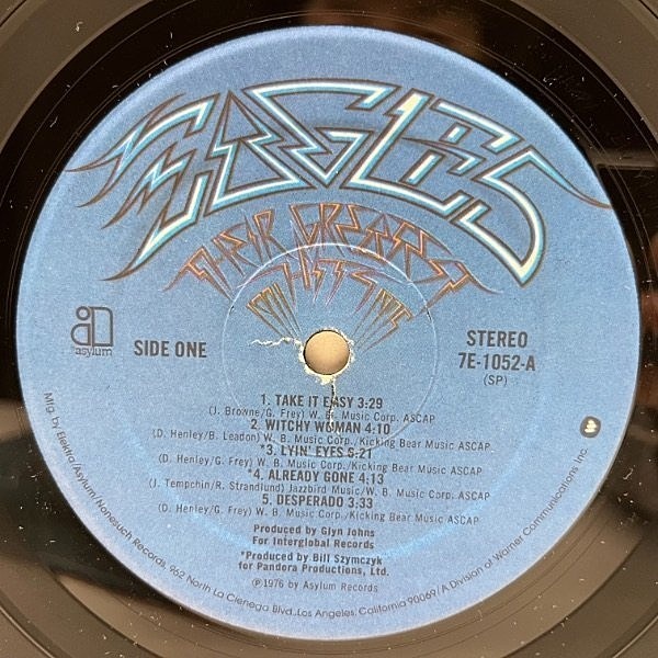EAGLES / Their Greatest Hits 1971-1975 (LP) / Asylum