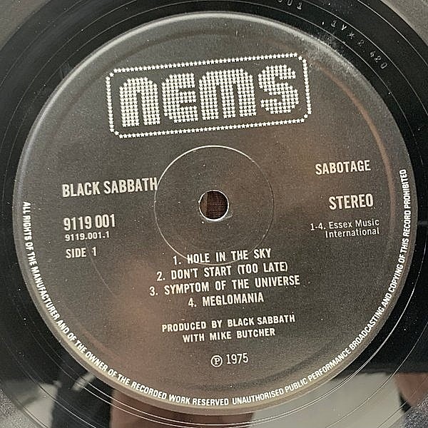 BLACK SABBATH / Sabotage (LP) / NEMS | WAXPEND RECORDS