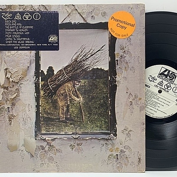 レコードメイン画像：極レア 白プロモ【PECKO DUCK刻印】US 完全オリジナル LED ZEPPELIN IV (Atlantic SD 7208) White Promo Copy 天国への階段*