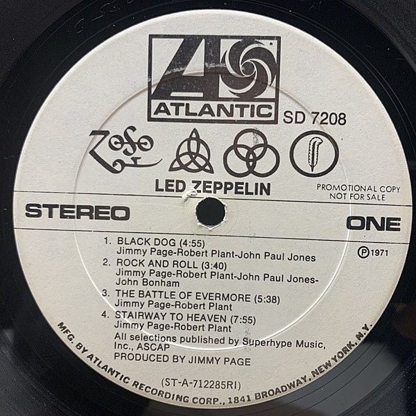LED ZEPPELIN / IV (Untitled) (LP) / Atlantic | WAXPEND RECORDS