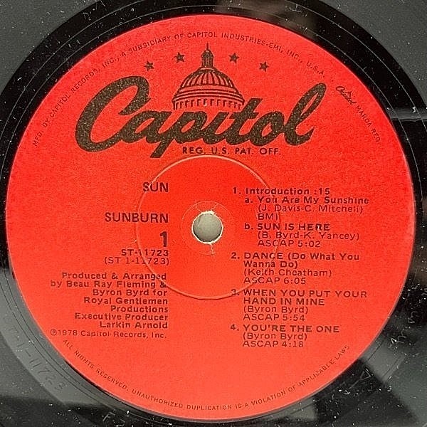 78年 名盤 SUN / SUNBURN US オリジナル盤 LP Sun / Sunburn(LP) / Capitol 1978 USオリジナル EX-/EX