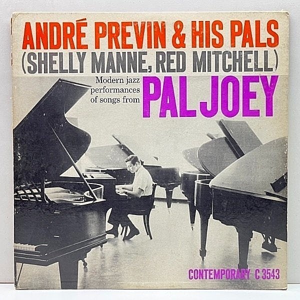 レコードメイン画像：US 完全オリジナル 裏2色刷り MONO 深溝 ANDRE PREVIN Pal Joey ('57 Contemporary C 3543) w/ RED MITCHELL, SHELLY MANNE