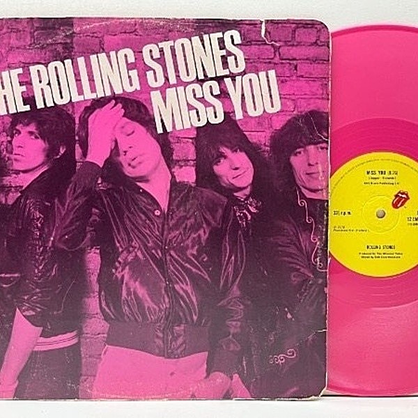 レコードメイン画像：UKオリジナル PINKカラー・ヴァイナル 12インチ ROLLING STONES Miss You / Faraway Eyes ('78 12 EMI 2802) 女たち カットシングル
