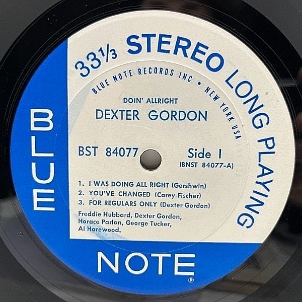 ブルーノート　国内盤　デクスター・ゴードン　ドゥーイン・オールライト DEXTER GORDON - Dexter Gordon - Doin Allright LP (Blue Note