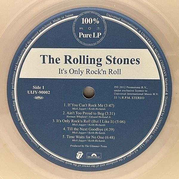 ROLLING STONES / It's Only Rock 'N Roll (LP) / 100% Pure LP